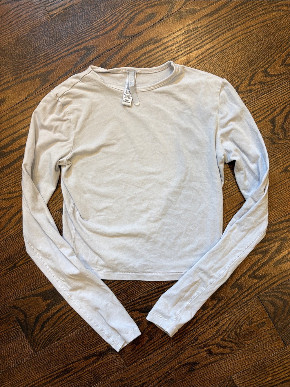 Skims Light Blue Women's Long-Sleeve Crewneck Top
